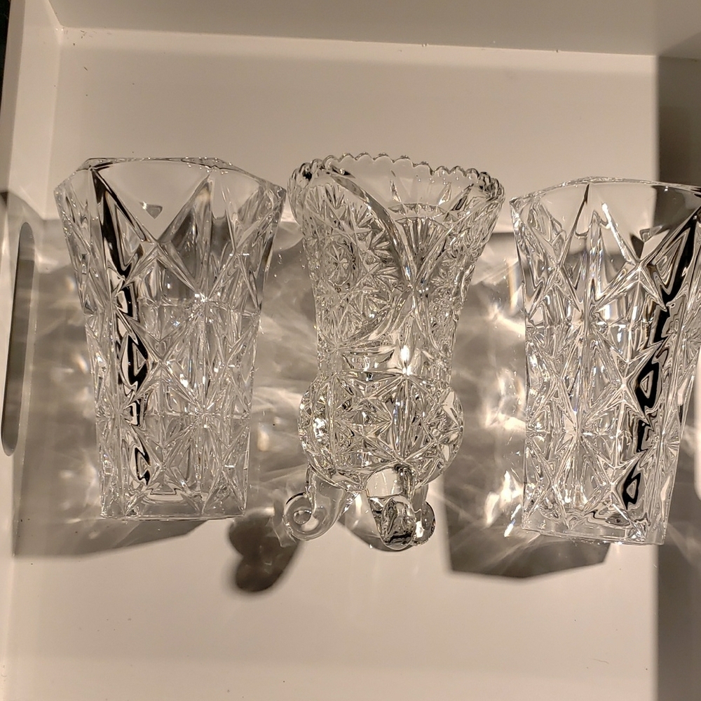 Crystal Vase Set Curated 6in